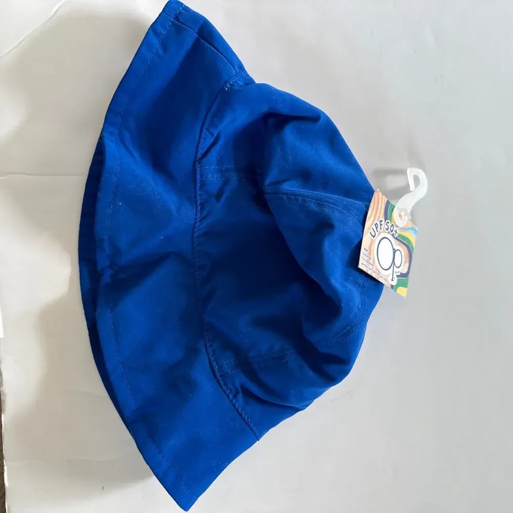 OP Baby UPF 50+ Solid Blue Bucket Hat - New with Tags